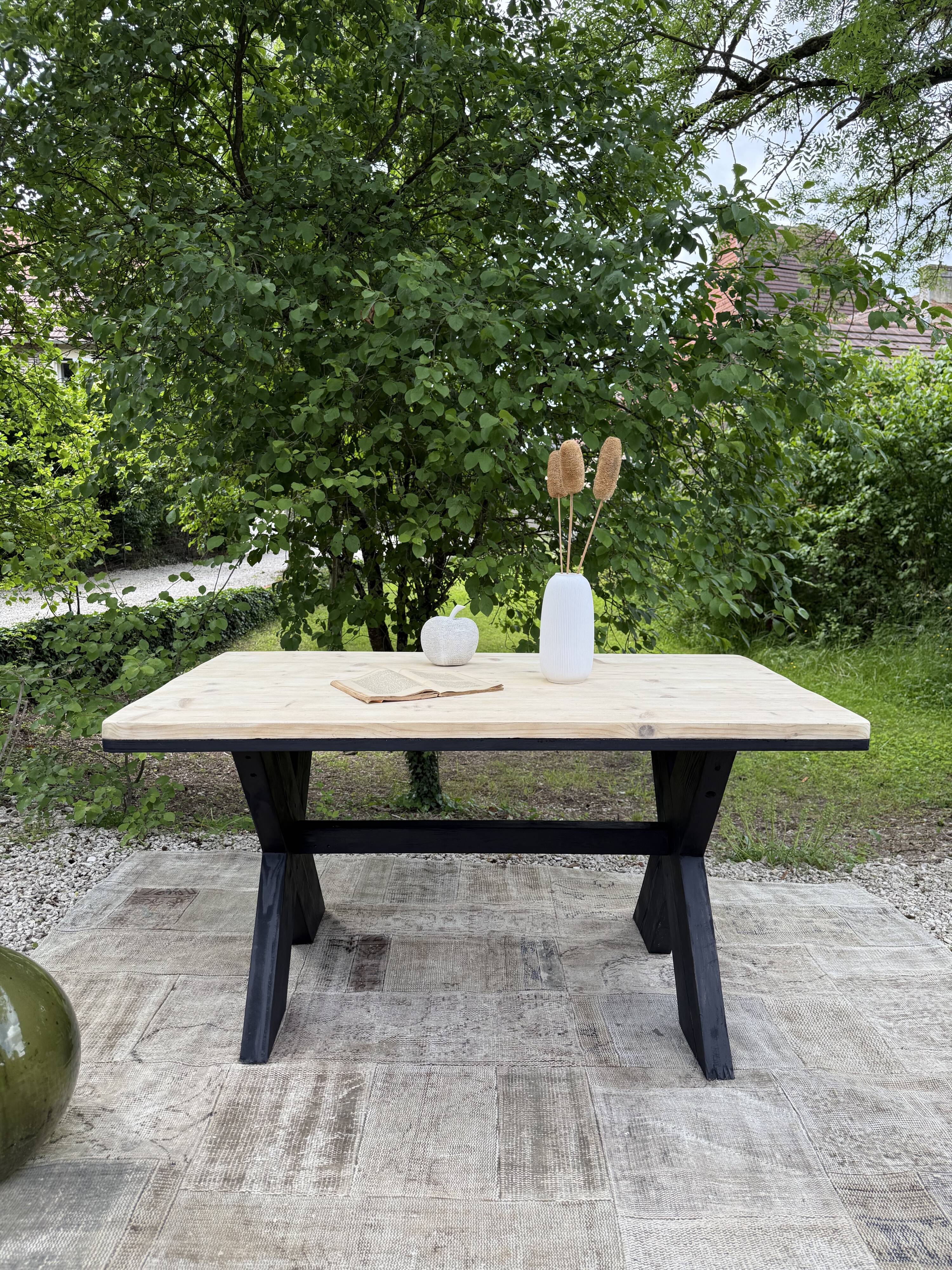 Renovated antique wooden table 🌾