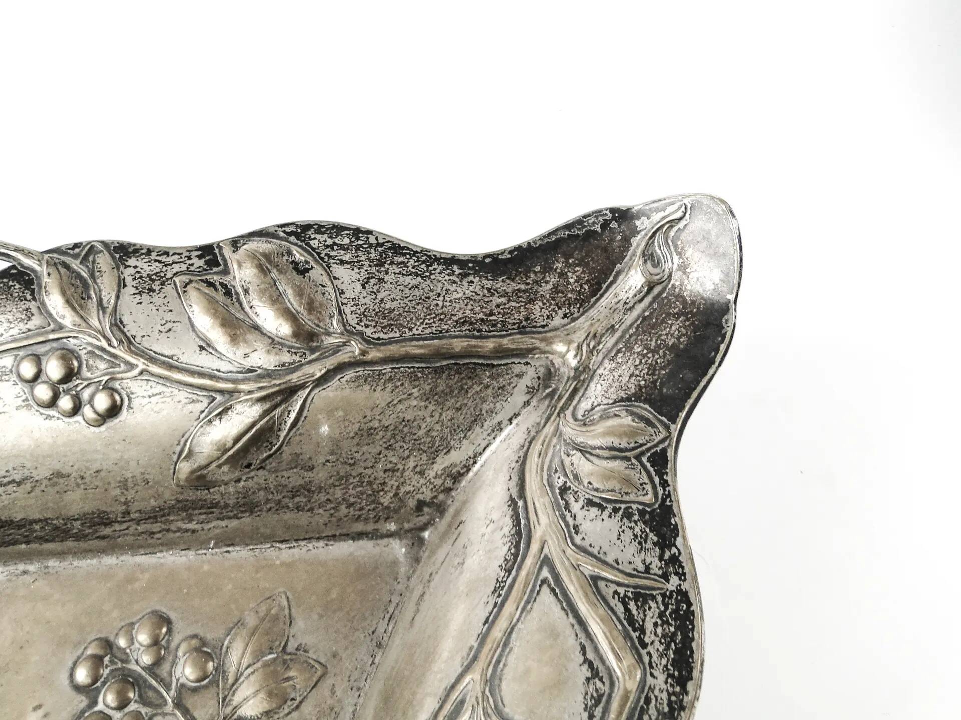 Art Nouveau basket, silver-plated brass, WMF, Germany, early 20th century