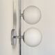 Double chrome metal wall light and opaline, France, 1970.