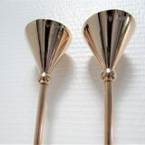 Pair of solid brass candle holders 80