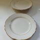 6 Villeroy & Boch Mettlach ivory and gold dessert plates