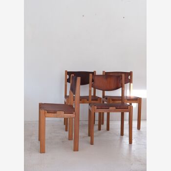 Series of 4 chairs "Maison Regain"
