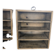 Vintage wooden lockers with compartments
