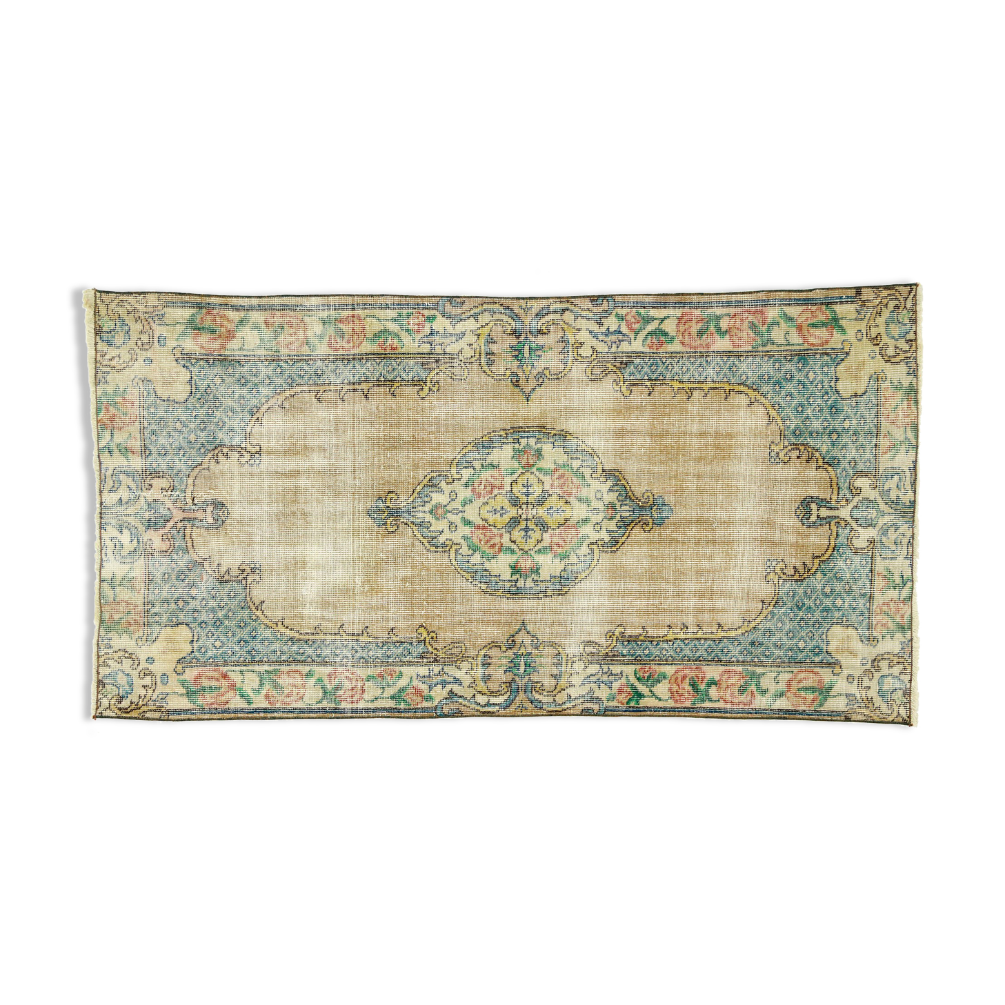 Tapis vintage anatolien fait main 182 cm x 94 cm