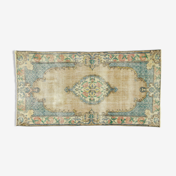 Anatolian handmade vintage rug 182 cm x 94 cm