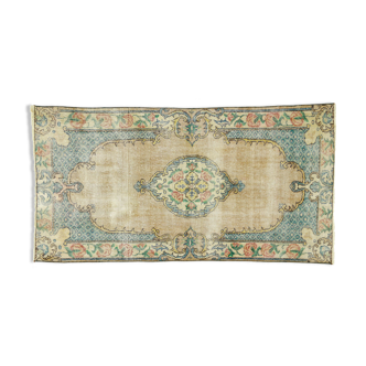 Anatolian handmade vintage rug 182 cm x 94 cm