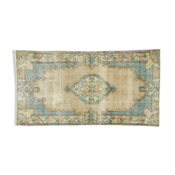 Anatolian handmade vintage rug 182 cm x 94 cm