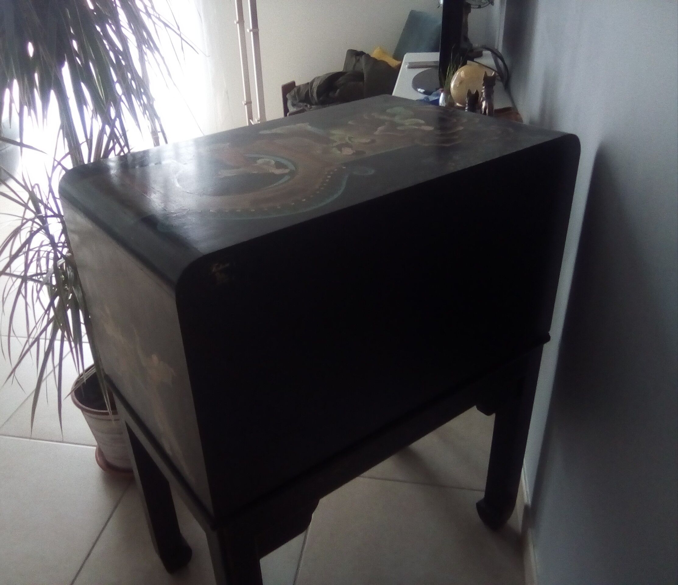 Furniture with an ancient Asian apothecary drawer