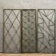 3 elevator grilles in polychrome iron art deco period around 1920-1925