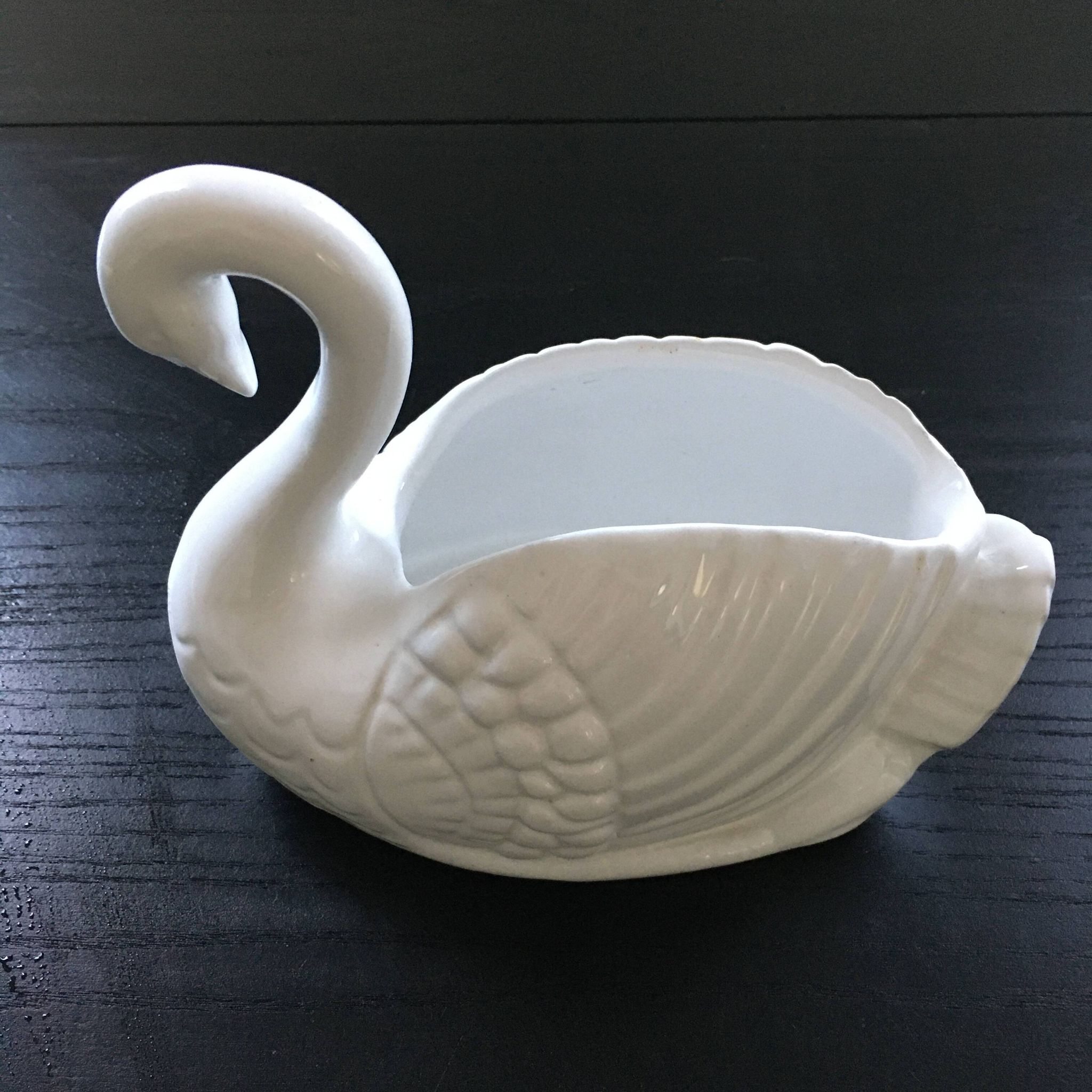 Vide poche cygne blanc