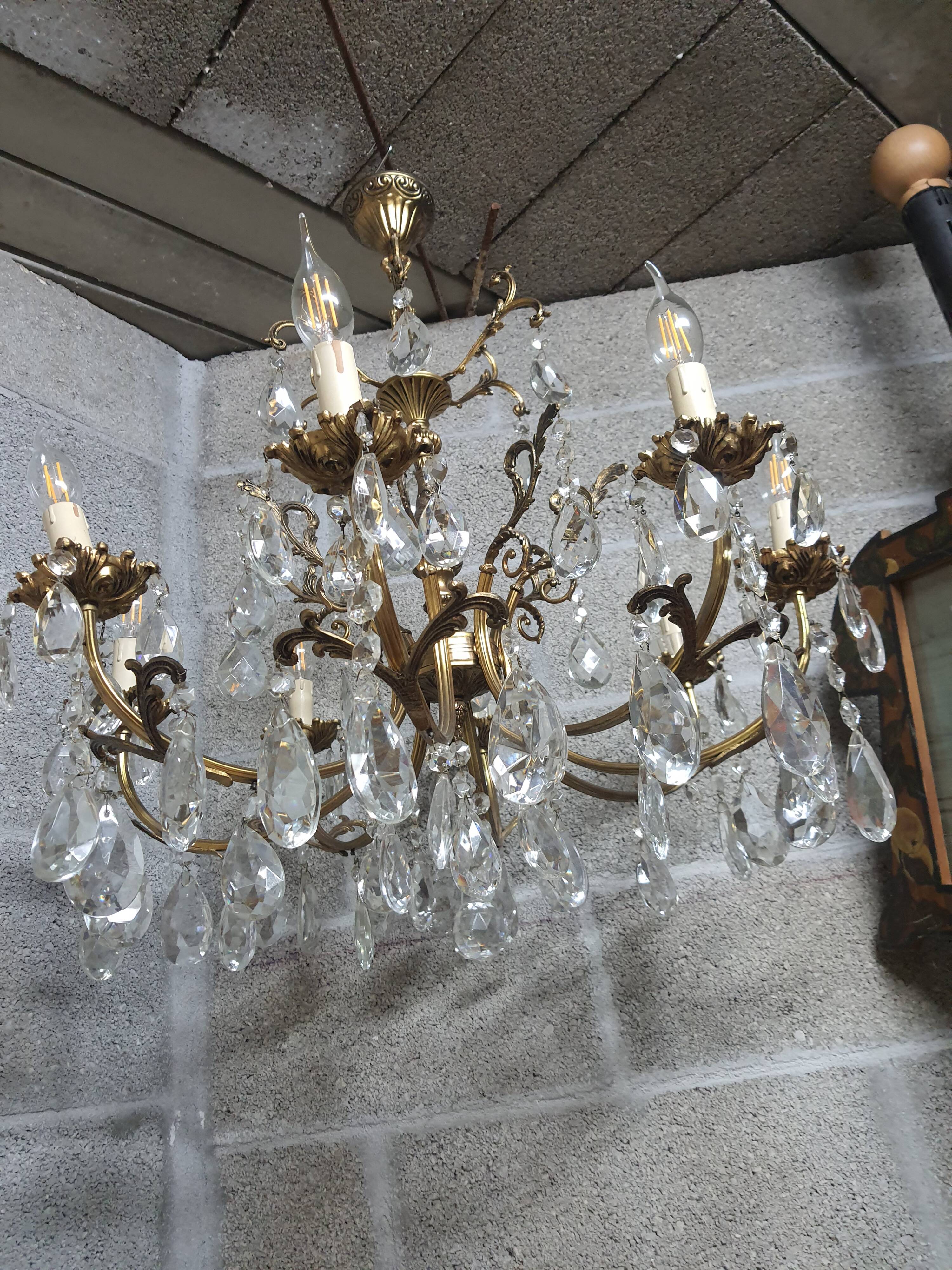 Vintage bronze chandelier
