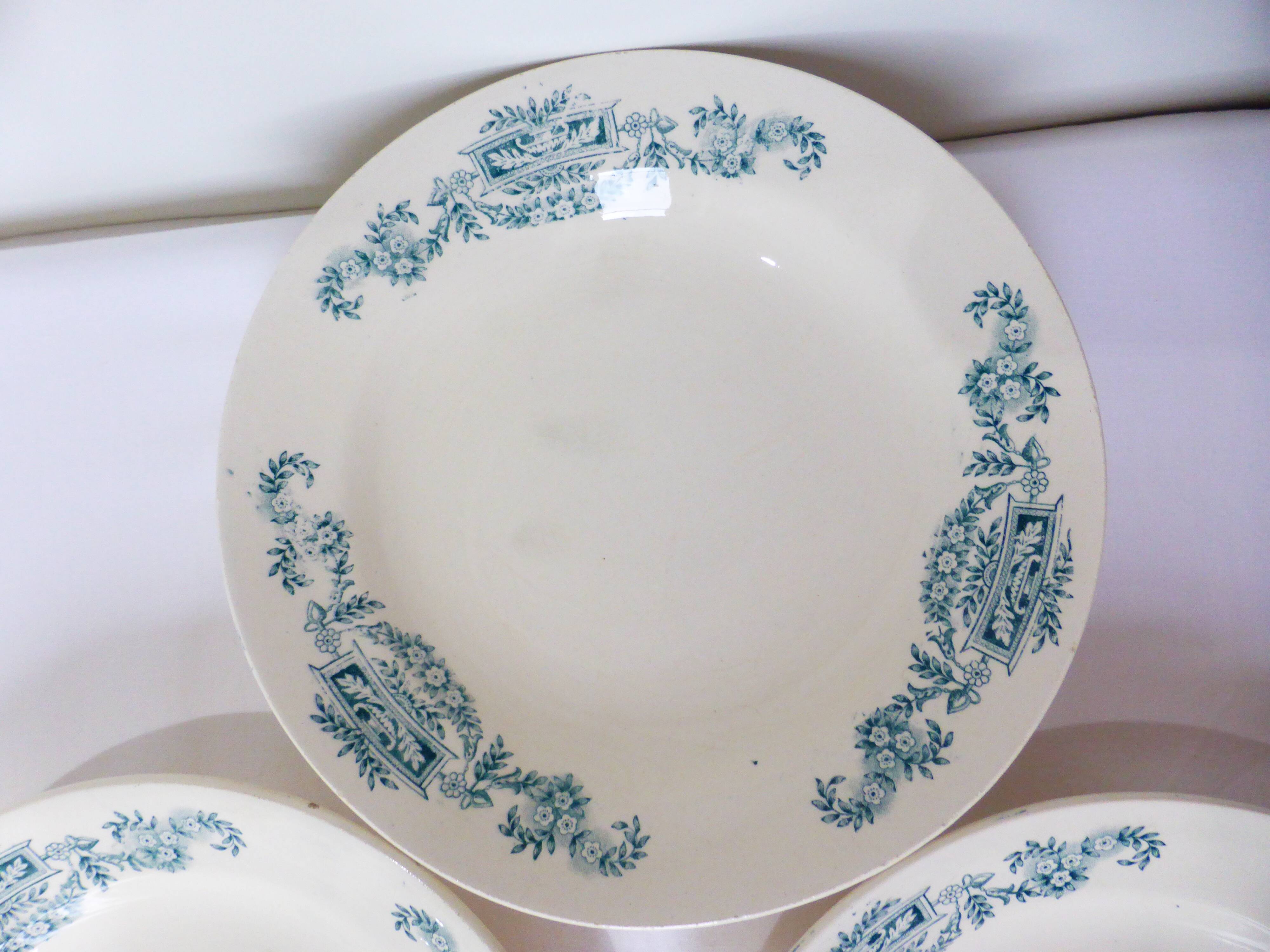 3 vintage deep plates from Longchamp model Lutèce 220523