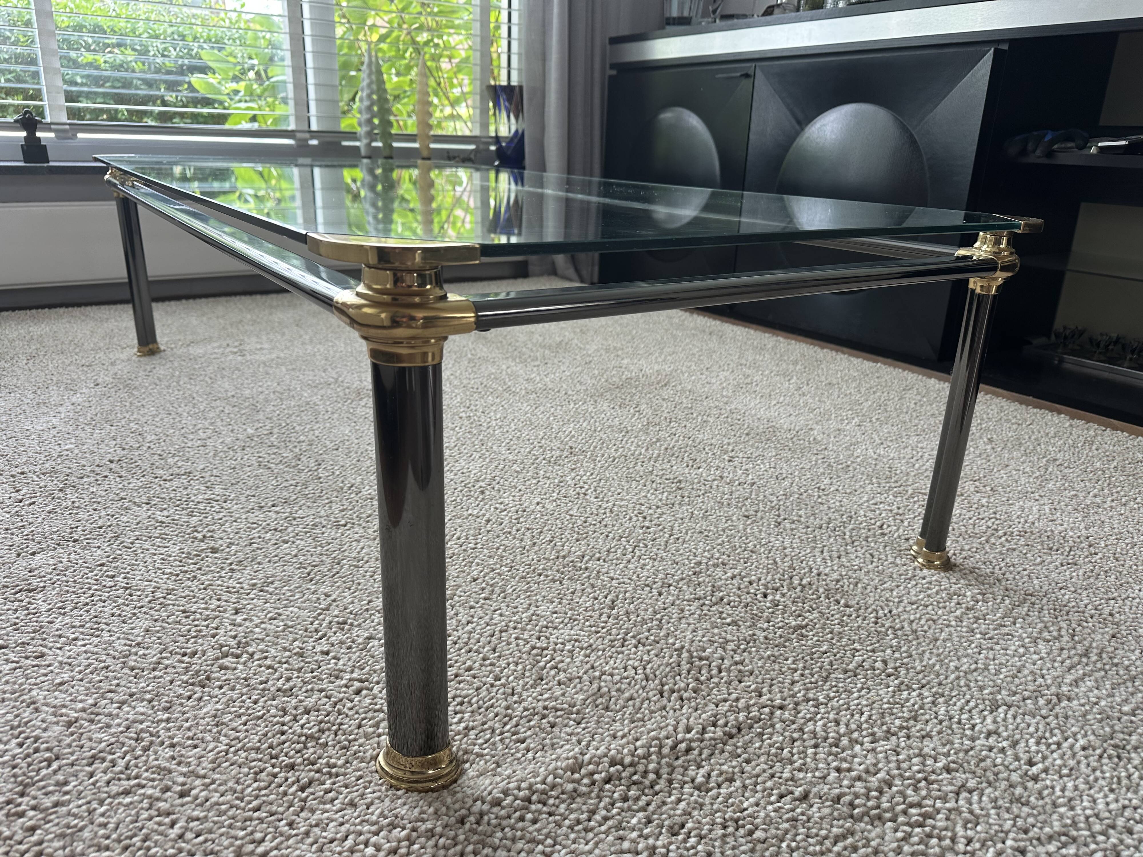 Italian MARA brasss&glass coffee table 1983