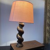 Old wooden table lamp