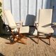 Set of 4 chairs and two reclining chairs in teak 1970