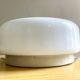 Minimalist white opaline glass pill flush mount ceiling or wall lamp