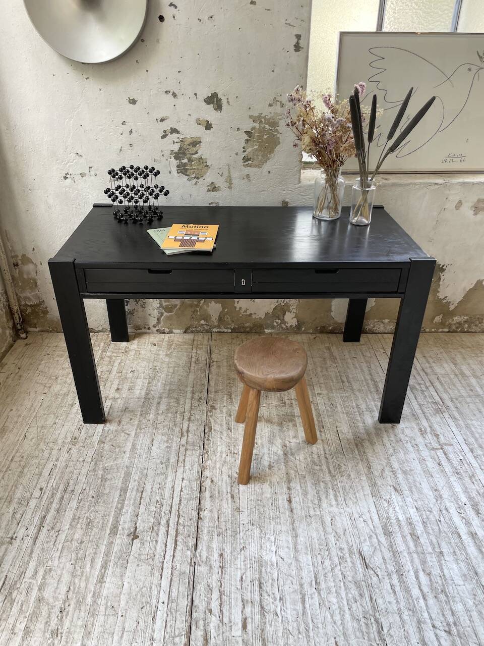 Regain black stained elm desk