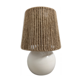 Vintage metal ball lamp and jute rope