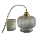 Suspension avec globe vintage en verre transparent