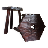 Set of 2 tripod stools