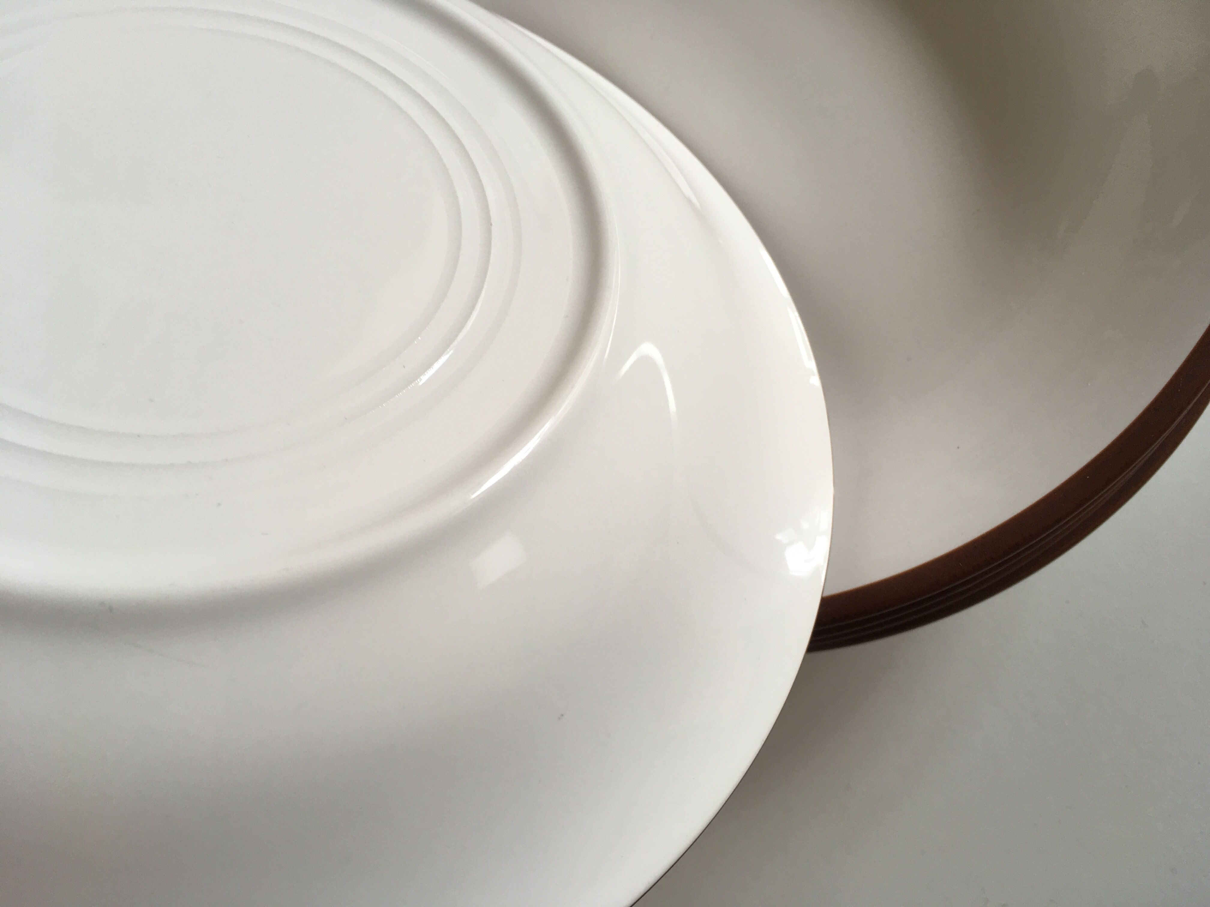 Set 6 plates enamelled earth cap Siena from KMK 1965