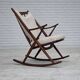 1960s, Danish rocking chair by Frank Reenskaug, model 182, sheepskin.