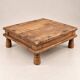 Old Indian solid wood coffee table – floor table