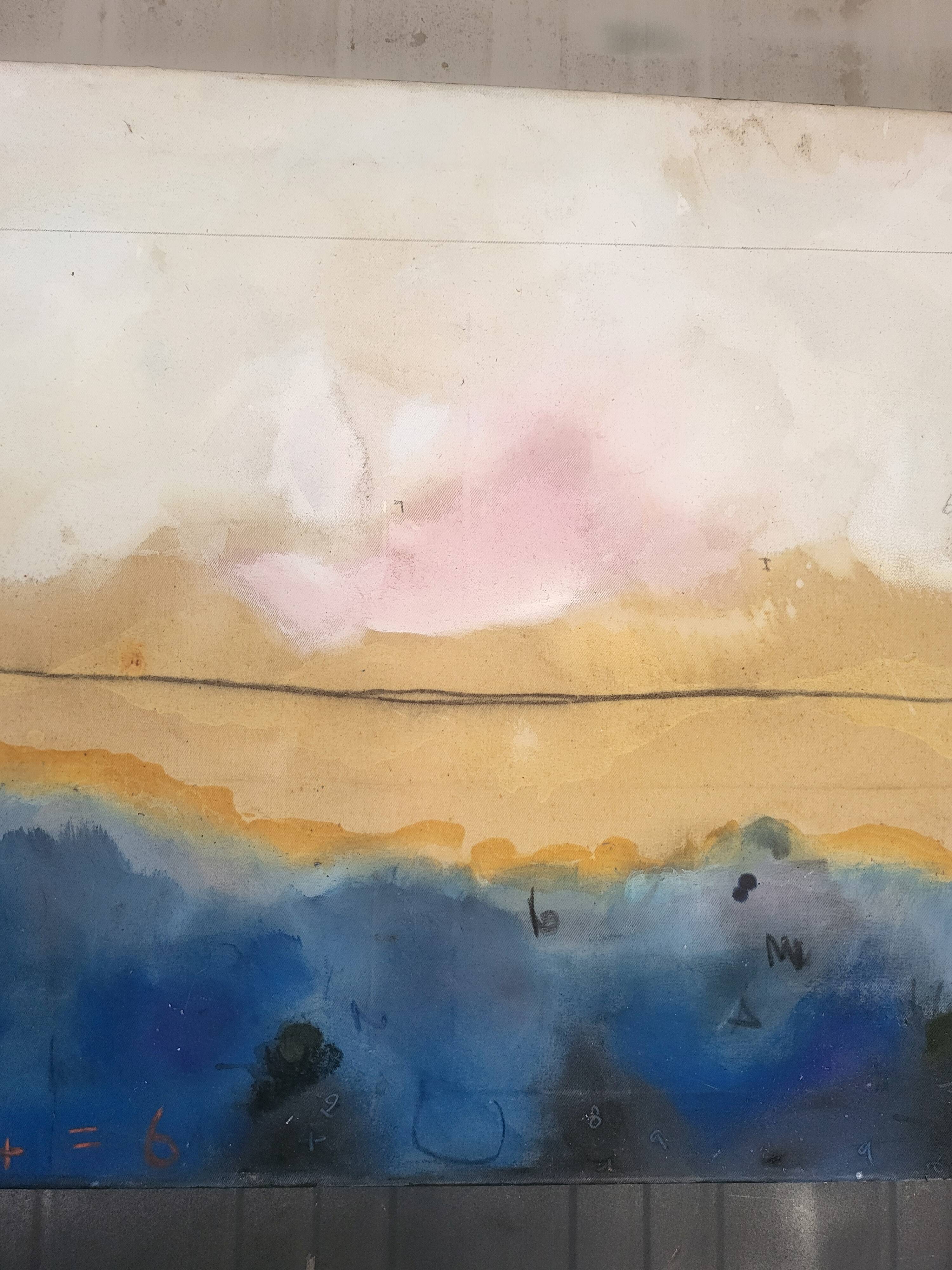 Tableau contemporain abstrait – Alexis Alary – 54 x 65 cm