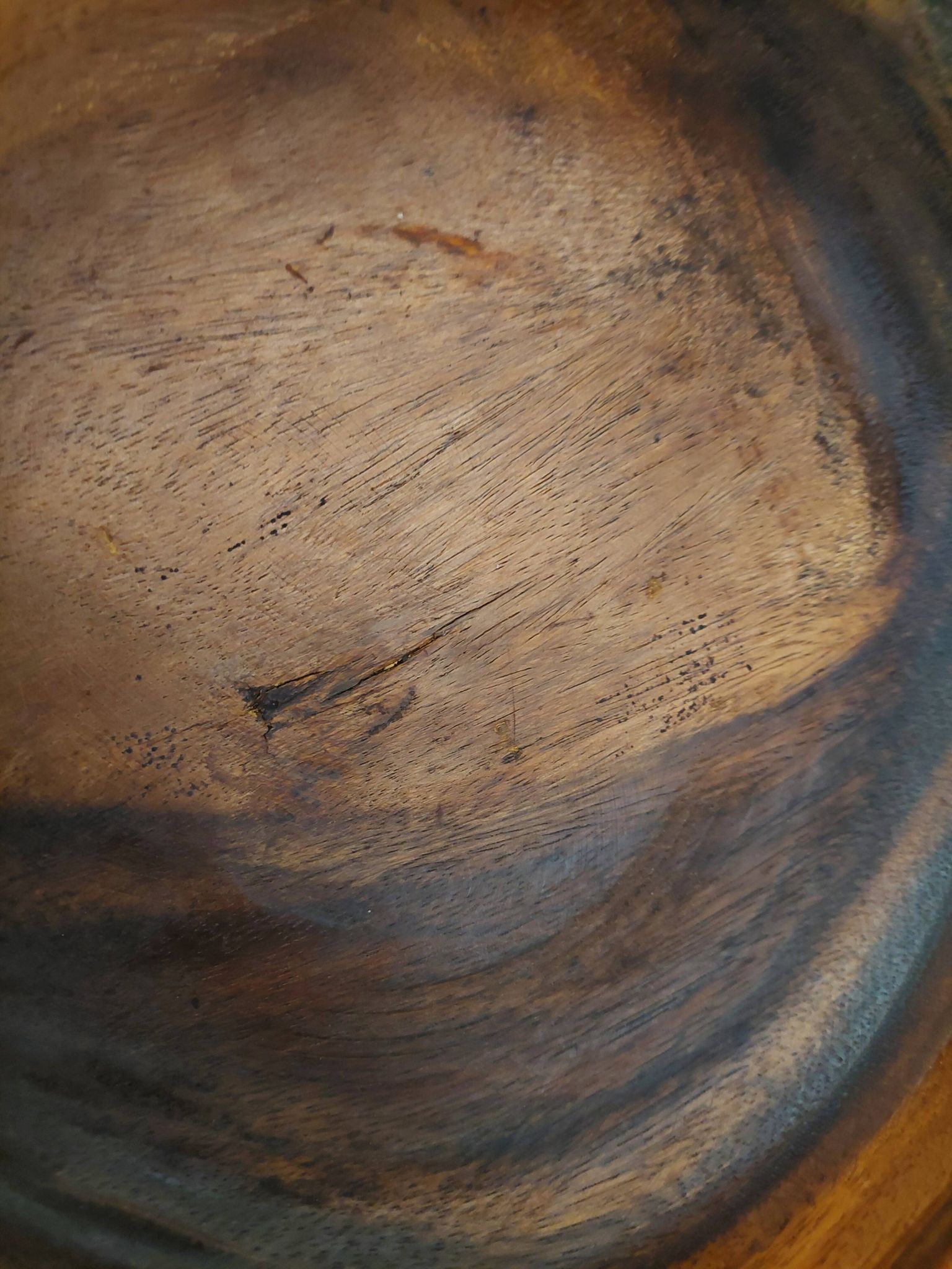 Vintage wooden fruit bowl
