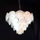 Handcrafted chandelier with Murano glass and handmade alabaster discs.