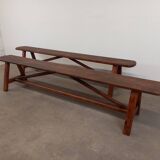 Pair of rustic benches 220 cm