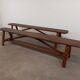 Pair of rustic benches 220 cm