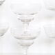 Ensemble de 6 coupes à champagne dépareillées, en verre ciselé