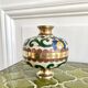 vase laiton émail cloisonné décor d'iris