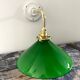 Applique murale vintage en opaline verte