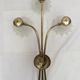 Bronze sconce with three glass tulips