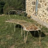 Banc de jardin ancien arrondi