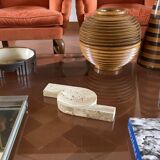 Brutalist travertine ashtray, Cerri Nestore, Italy, 1970s