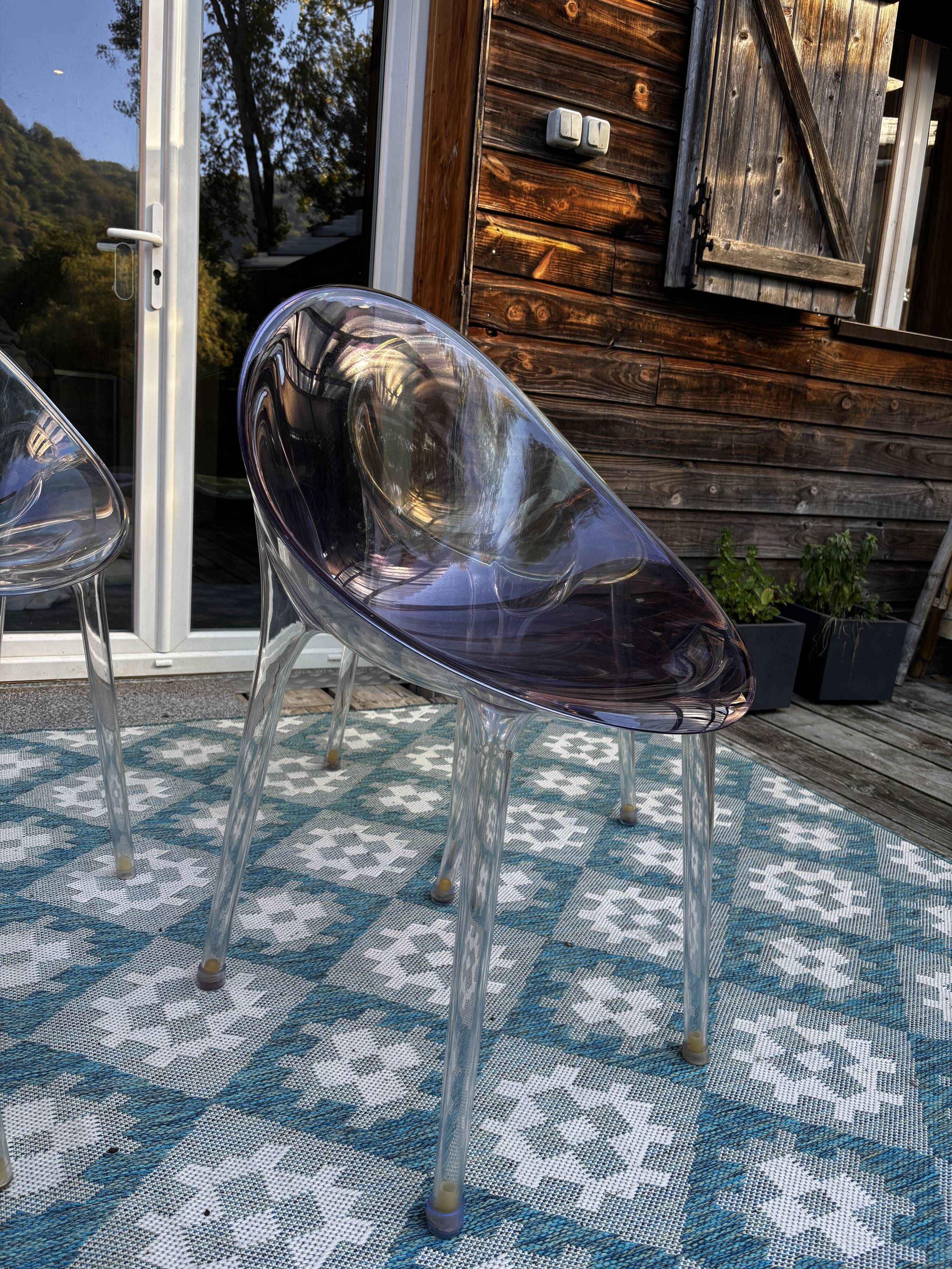 4 chaises Kartell  ‘Mr Impossible’ par Philippe Starck