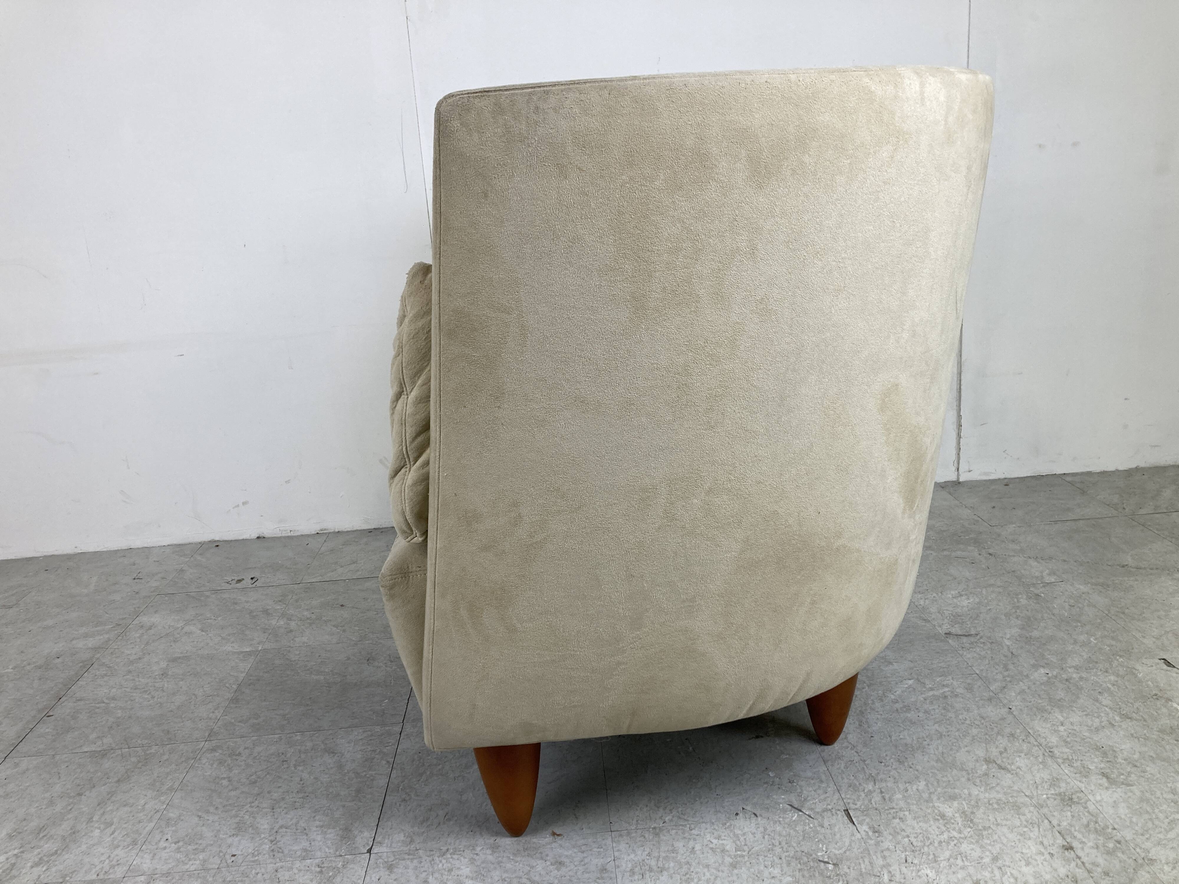 Vintage highback lounge chair by Ligne Roset, 1990s