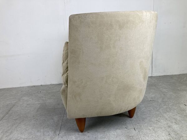 Fauteuil lounge vintage à dossier haut par Ligne Roset, années 1990.