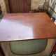 Tv in wood and glass