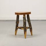 Old Wabi Sabi Beechwood stool / side table