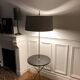 Vintage tripod side table lamp in brass from 1950 - 1960.