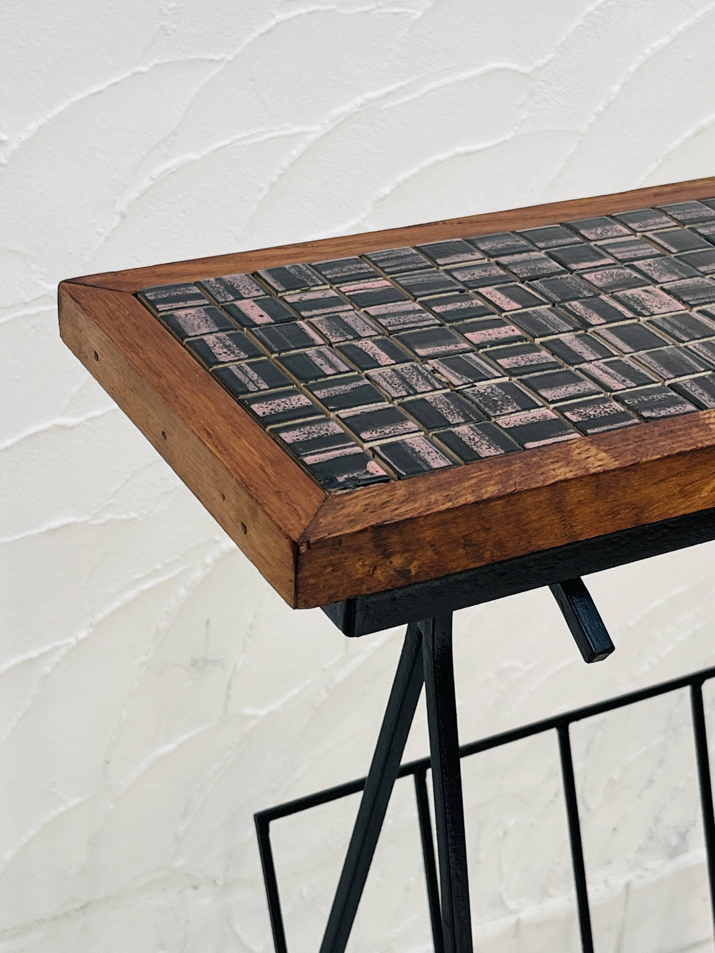 Vintage ceramic magazine table