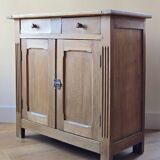 Buffet parisien ou meuble de rangement ancien à 2 portes en bois massif