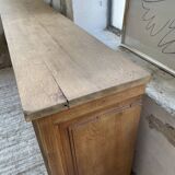 Enfilade meuble de métier chêne portes vitrées