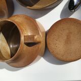 Sucrier et pot à lait en grès de Benne