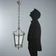 Old iron and glass lanterns, Italy, early 20th century.