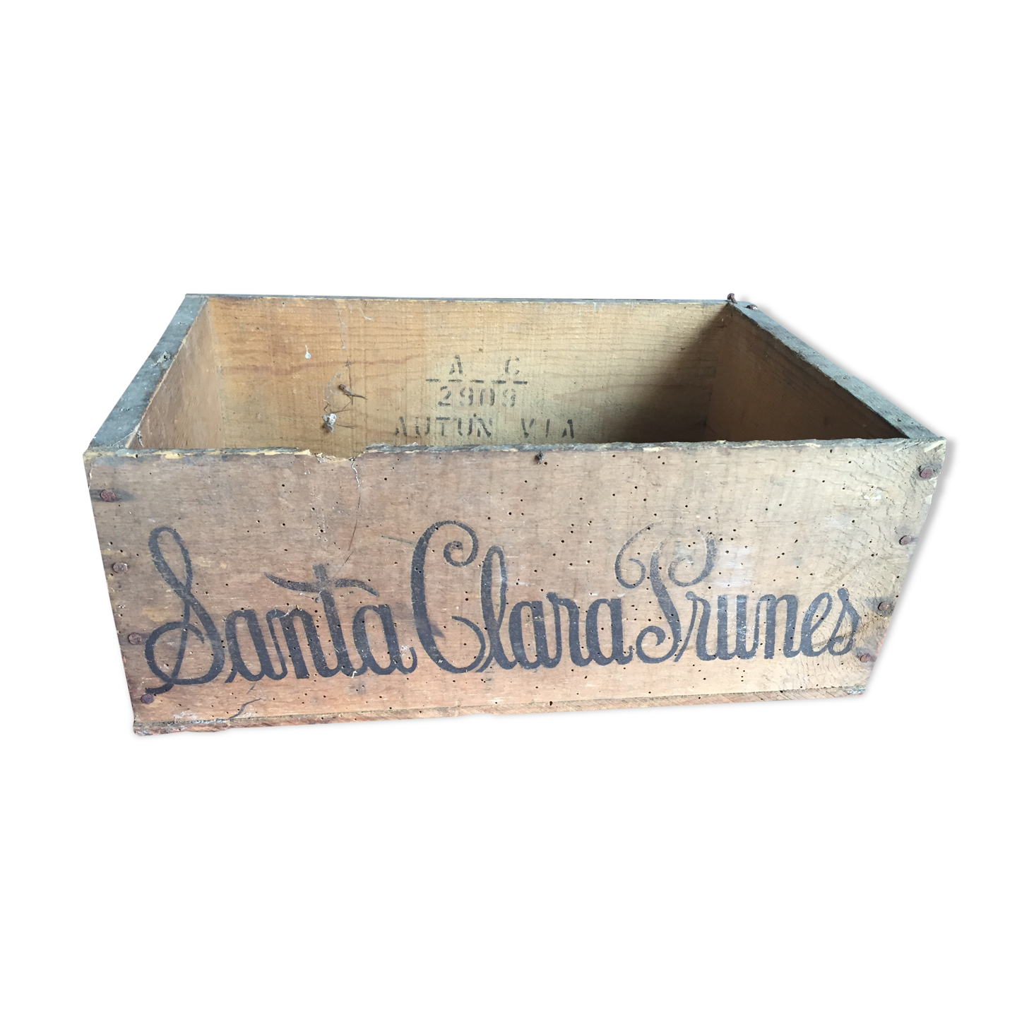 Old wooden santa Clara plums